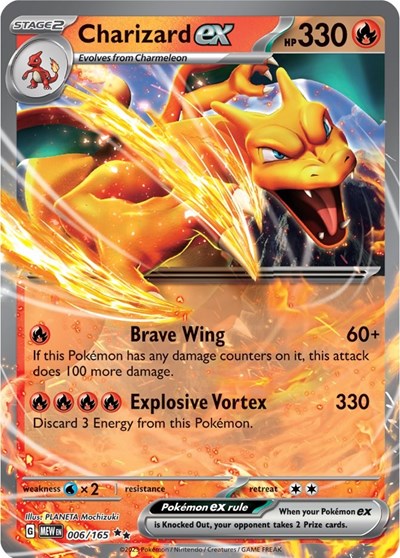 Charizard ex - 006 (Scarlet and Violet: 151) Near Mint Holofoil