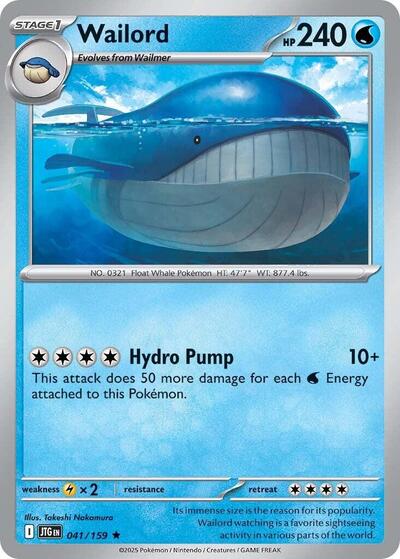 Wailord - 041 (SV09: Journey Together) Near Mint Holofoil - Nick Nack's Full Frontal Attack