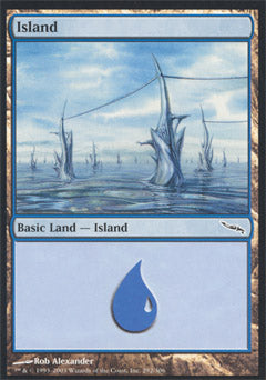 Island (292) (Mirrodin) Light Play