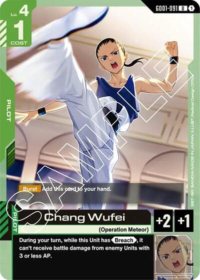 Chang Wufei (Newtype Rising) Near Mint