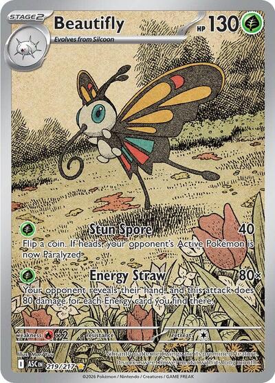 Beautifly - 219 (ME: Ascended Heroes) Near Mint Holofoil