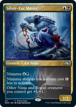 Silver-Fur Master (Promo Pack: Kamigawa: Neon Dynasty) Near Mint Foil - Nick Nack's Full Frontal Attack