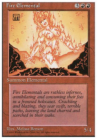 Fire Elemental (4th Edition) Light Play - Nick Nack's Full Frontal Attack