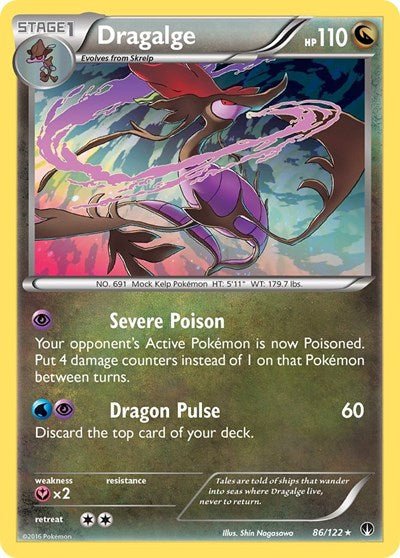 Dragalge (XY - BREAKpoint) Near Mint Holofoil - Nick Nack's Full Frontal Attack