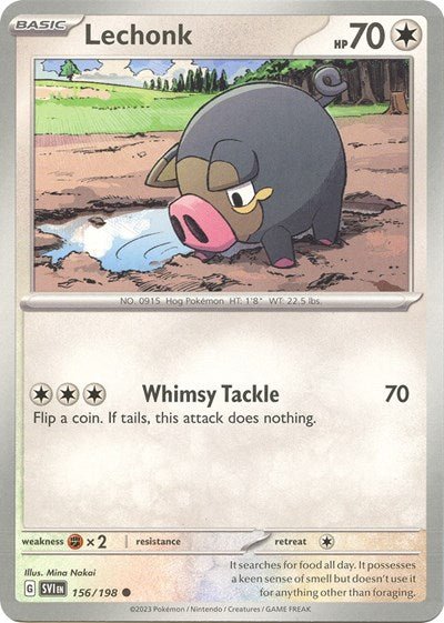 Lechonk - 156 (Scarlet and Violet: Base Set) Near Mint - Nick Nack's Full Frontal Attack