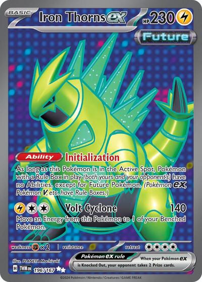 Iron Thorns ex - 196 (SV06: Twilight Masquerade) Near Mint Holofoil