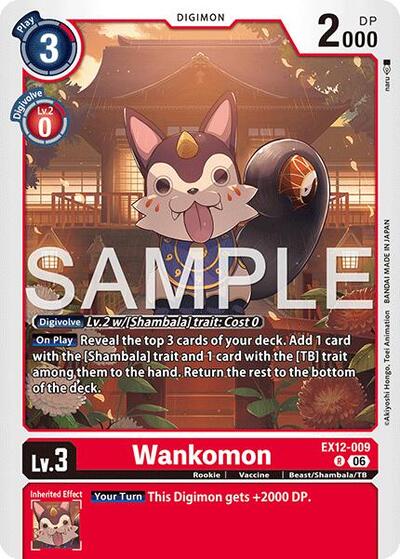 Wankomon (Digital World Shambala) Near Mint Foil - Nick Nack's Full Frontal Attack