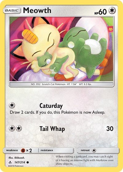 Meowth (SM - Unbroken Bonds) Near Mint - Nick Nack's Full Frontal Attack