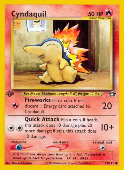 Cyndaquil (57) (Neo Genesis) Light Play 1st Edition