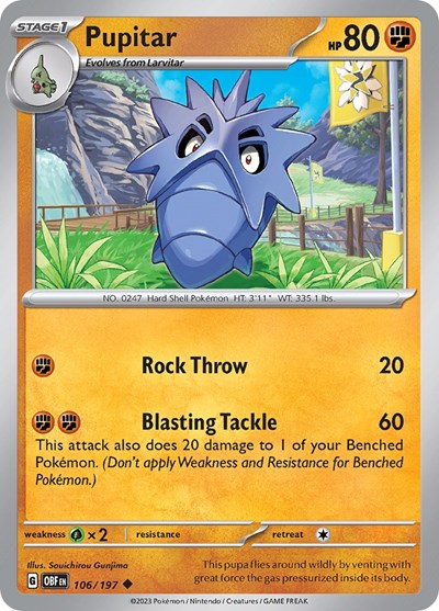 Pupitar (Scarlet and Violet: Obsidian Flames) Near Mint