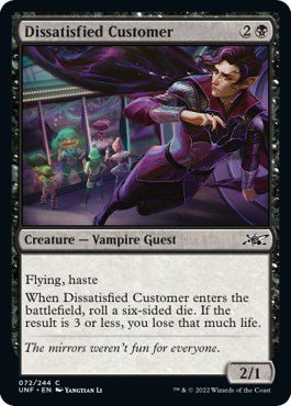 Dissatisfied Customer (Unfinity) Near Mint - Nick Nack's Full Frontal Attack