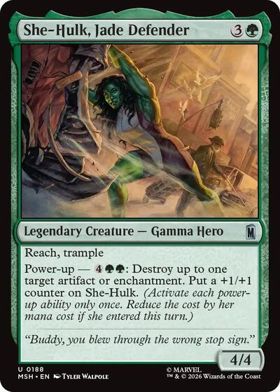 She-Hulk, Jade Defender (Marvel Super Heroes) Near Mint - Nick Nack's Full Frontal Attack