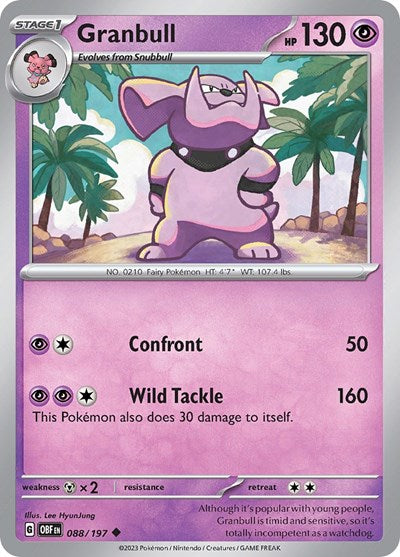 Granbull (Scarlet and Violet: Obsidian Flames) Near Mint