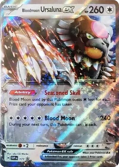 Bloodmoon Ursaluna ex - 177 (SV: Scarlet & Violet Promo Cards) Near Mint Holofoil - Nick Nack's Full Frontal Attack