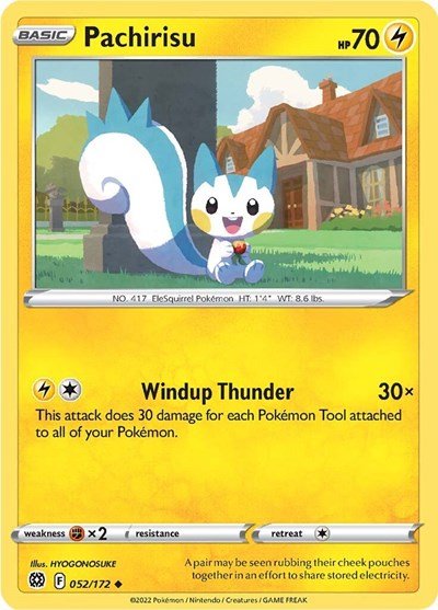 Pachirisu (SWSH09: Brilliant Stars) Near Mint - Nick Nack's Full Frontal Attack