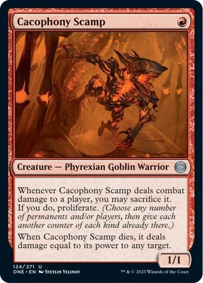 Cacophony Scamp (Phyrexia: All Will Be One) Near Mint - Nick Nack's Full Frontal Attack