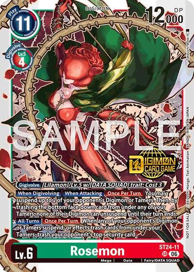 Rosemon (Welcome Tamers Pack Vol.2) (Starter Deck 24: Data Squad Release Event Cards) Near Mint Foil - Nick Nack's Full Frontal Attack