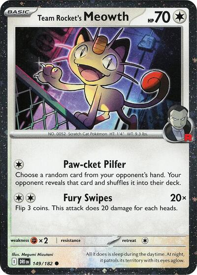 Team Rocket's Meowth (Cosmos Holo) (Miscellaneous Cards & Products) Near Mint Holofoil - Nick Nack's Full Frontal Attack