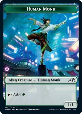 Human Monk Token (Kamigawa: Neon Dynasty) Near Mint - Nick Nack's Full Frontal Attack