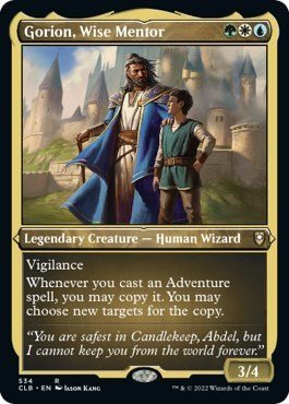 Gorion, Wise Mentor (Etched Foil) (Commander Legends: Battle for Baldur's Gate) Near Mint Foil - Nick Nack's Full Frontal Attack