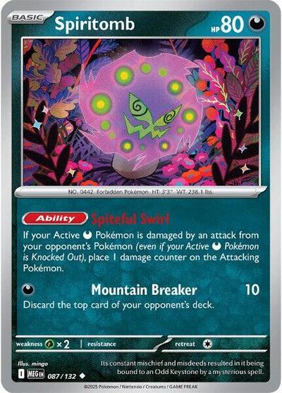 Spiritomb - 087 (ME01: Mega Evolution) Near Mint Reverse Holofoil