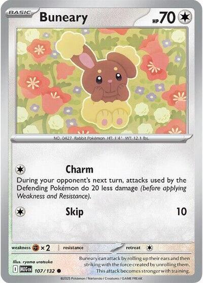 Buneary (ME01: Mega Evolution) Near Mint Reverse Holofoil - Nick Nack's Full Frontal Attack