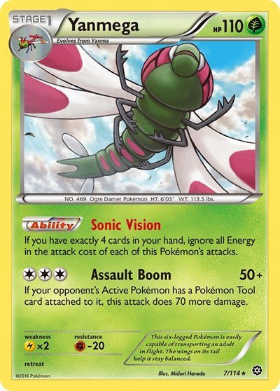 Yanmega (XY - Steam Siege) Near Mint - Nick Nack's Full Frontal Attack