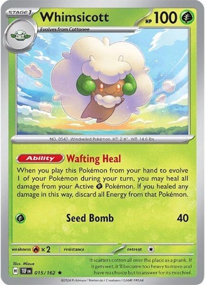 Whimsicott (SV05: Temporal Forces) Near Mint Holofoil - Nick Nack's Full Frontal Attack