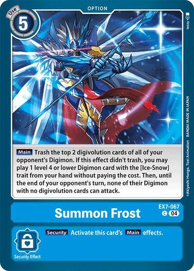 Summon Frost (Digimon LIBERATOR) Near Mint - Nick Nack's Full Frontal Attack