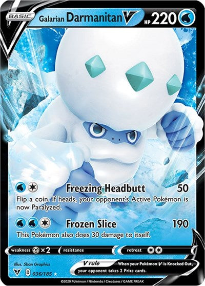Galarian Darmanitan V (SWSH04: Vivid Voltage) Near Mint Holofoil
