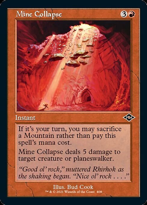 Mine Collapse (Retro Frame) (Modern Horizons 2) Light Play Foil - Nick Nack's Full Frontal Attack