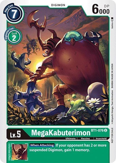 MegaKabuterimon (Official Tournament Pack Vol.3) (Release Special Booster) Near Mint - Nick Nack's Full Frontal Attack