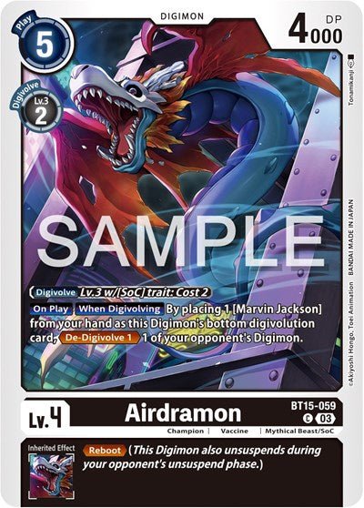 Airdramon (Exceed Apocalypse) Near Mint - Nick Nack's Full Frontal Attack