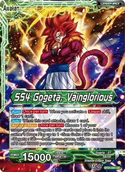SS4 Son Goku and SS4 Vegeta // SS4 Gogeta, Vainglorious (Impact Beyond Dimensions) Near Mint Foil - Nick Nack's Full Frontal Attack