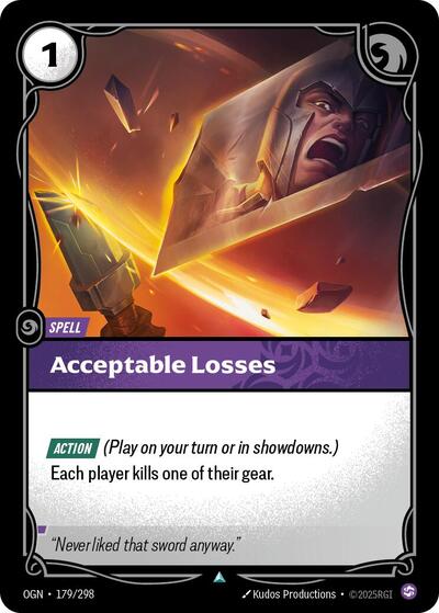 Acceptable Losses (Origins) Near Mint - Nick Nack's Full Frontal Attack