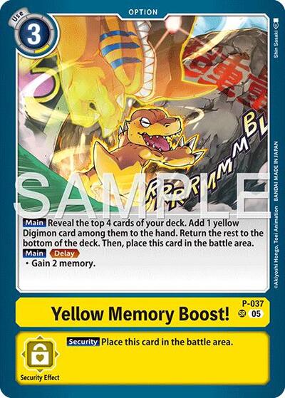 Yellow Memory Boost! (Reprint) (Advanced Booster Digimon Generation) Near Mint - Nick Nack's Full Frontal Attack