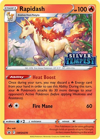 Rapidash - SWSH270 (Prerelease) (SWSH: Sword & Shield Promo Cards) Near Mint Holofoil