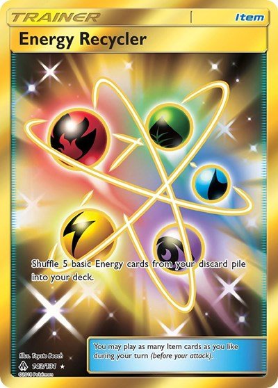 Energy Recycler (Secret) (SM - Forbidden Light) Near Mint Holofoil - Nick Nack's Full Frontal Attack