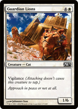Guardian Lions (Magic 2013 Core Set) Light Play