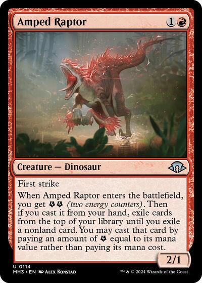 Amped Raptor (Modern Horizons 3) Near Mint - Nick Nack's Full Frontal Attack