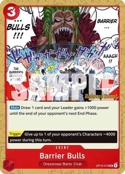 Barrier Bulls (Adventure on Kami's Island Release Event Cards) Near Mint - Nick Nack's Full Frontal Attack