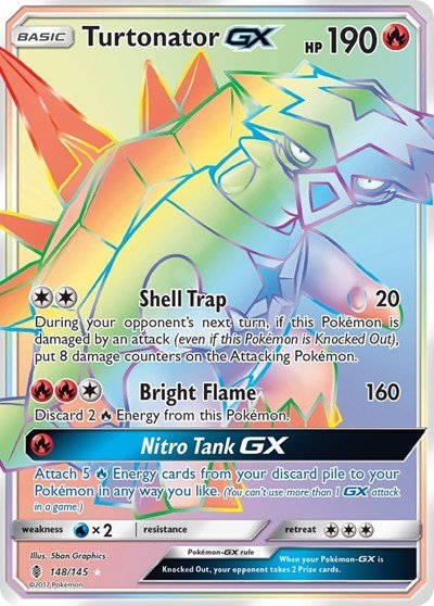 Turtonator GX (Secret) (SM - Guardians Rising) Near Mint Holofoil - Nick Nack's Full Frontal Attack