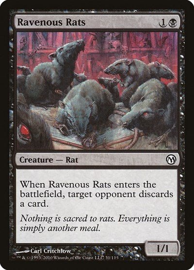 Ravenous Rats (Duels of the Planeswalkers) Near Mint - Nick Nack's Full Frontal Attack