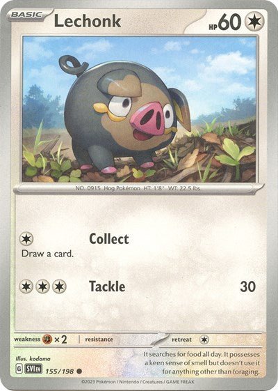 Lechonk - 155 (Scarlet and Violet: Base Set) Near Mint - Nick Nack's Full Frontal Attack
