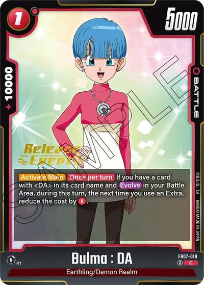 Bulma : DA (Wish For Shenron Release Event Cards) Near Mint - Nick Nack's Full Frontal Attack