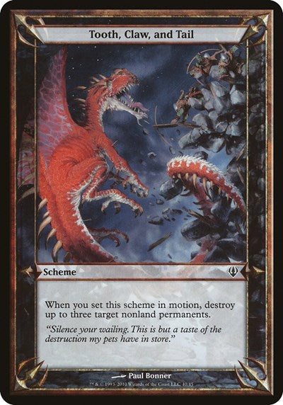 Tooth, Claw, and Tail (Archenemy) (Oversize Cards) Medium Play