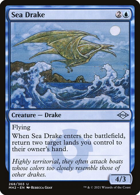 Sea Drake (Foil Etched) (Modern Horizons 2) Near Mint Foil - Nick Nack's Full Frontal Attack