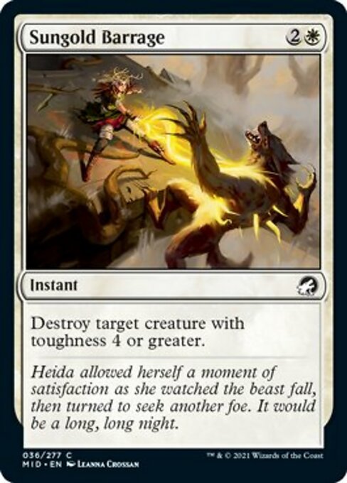 Sungold Barrage (Innistrad: Midnight Hunt) Near Mint - Nick Nack's Full Frontal Attack