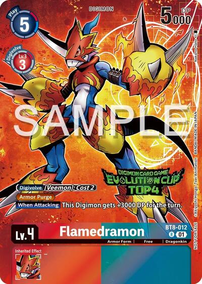 Flamedramon BT8-012 (2024 Evolution Cup Top 4) (New Awakening) Near Mint Foil