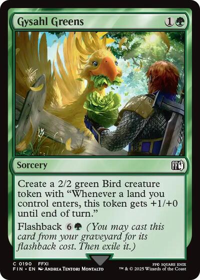 Gysahl Greens (Universes Beyond: FINAL FANTASY) Near Mint Foil - Nick Nack's Full Frontal Attack